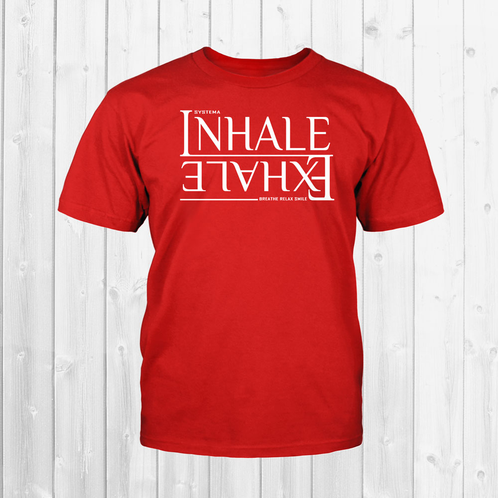 T shirt Inhale Exhale Red